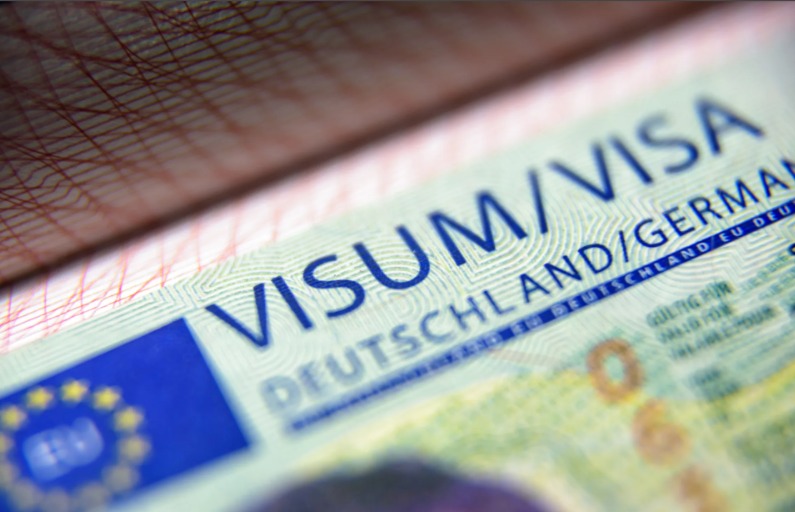 Visa documents and passport
